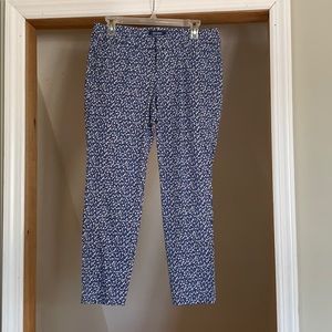 Old Navy Blue and White Ankle Pants